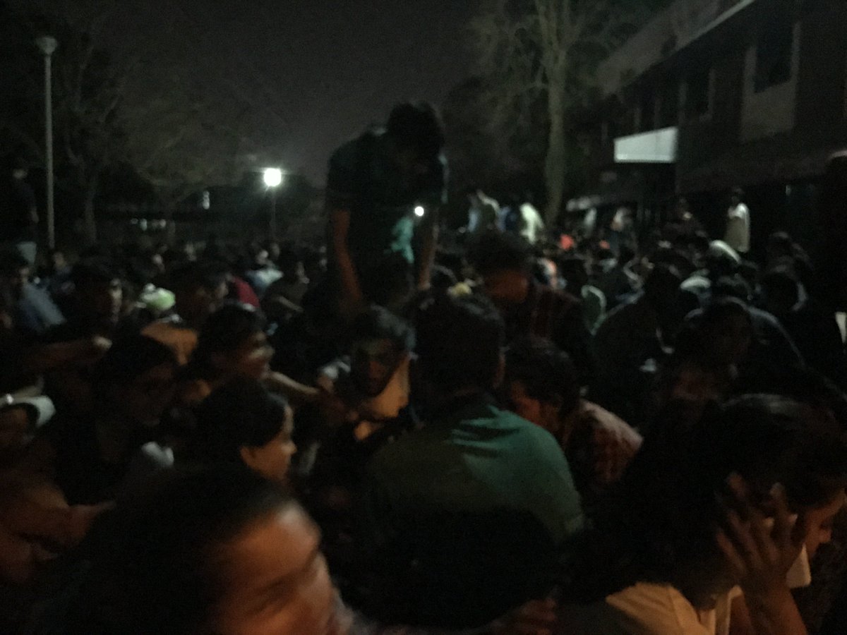 shivanikushwa16's tweet photo. 12am &amp; we're fighting for our rights! admin not ready to fullfill our basic demands #nitb_injustice @VoiceOfNITB @PMOIndia @PrakashJavdekar https://t.co/nWtf923cix