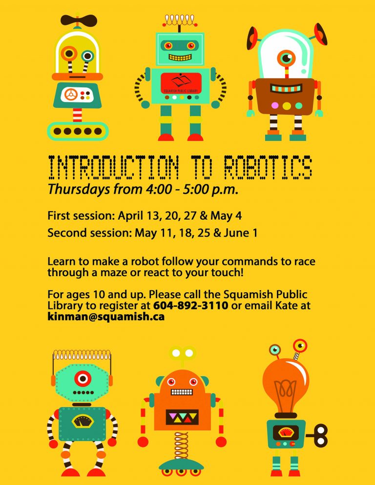 How cool is this? New (free!) after school programming at the @SquamishLibraryincludes Library Club and Introduction to Robotics #Squamish