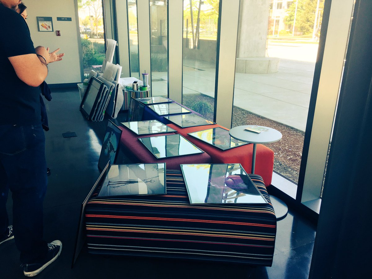 SacIndieArcade's tweet image. On site today setting up the #SacIndieArcade video game art gallery display! #VideoGameArt