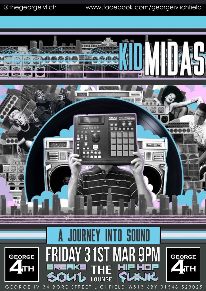 TONIGHT George IVs monthly juorney into sound from the awesome DJ Kid Midas from 9pm...in the lounge