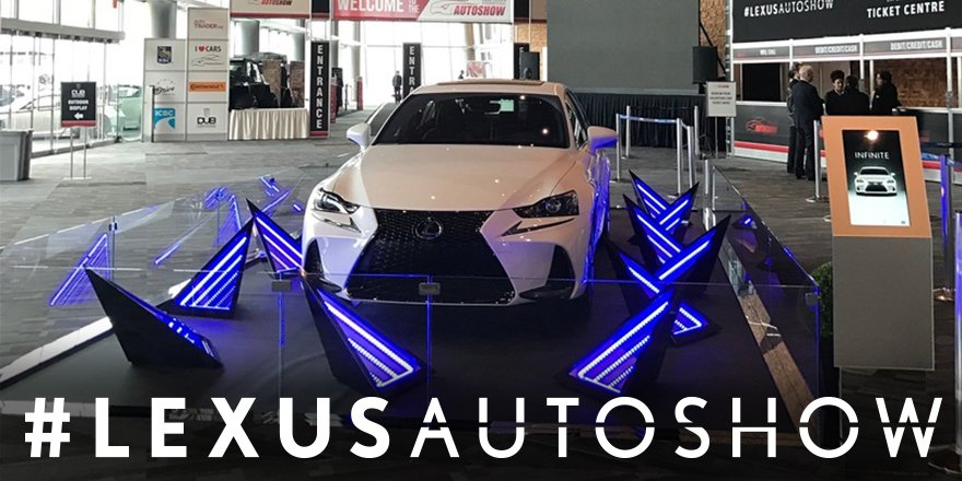lexuscanada's tweet photo. The #LexusDesignSchoolChallenge exhibit, Infinite, greets guests at #VanAutoShow17. #LexusAutoShow https://t.co/kSc9KjMRNb