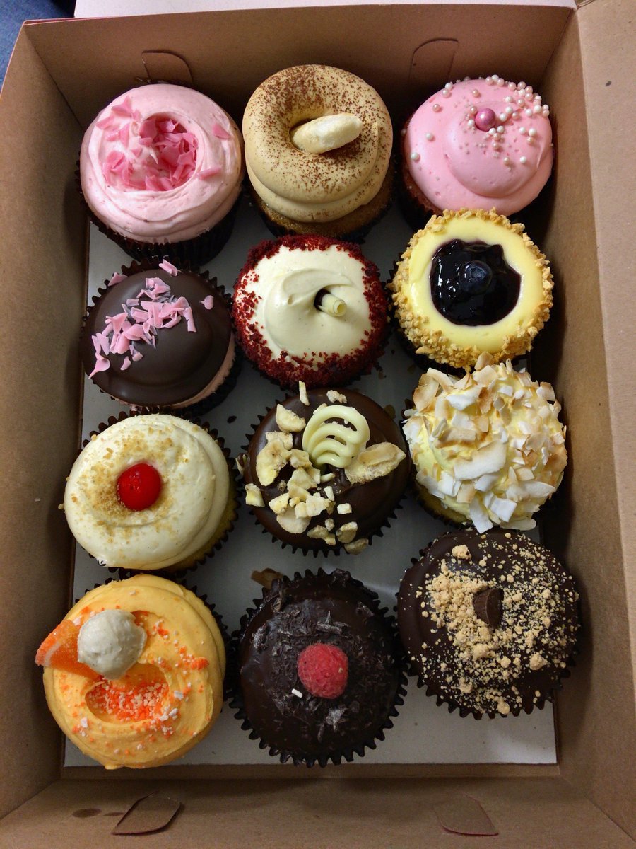 OkayaElectric's tweet photo. It's cupcake Friday here at the office. Thanks Marlene and U-Squared for the treats! https://t.co/qcfyBdH7Pk