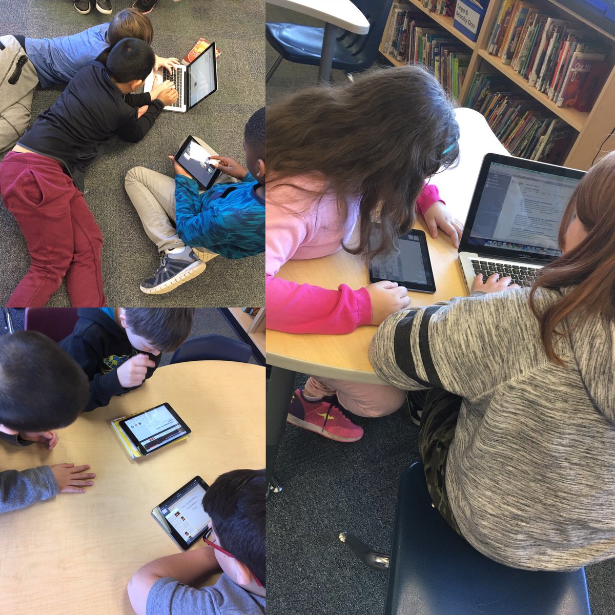 MsLefimil's tweet photo. Stdnts working on their #Keynote presentations for our FunFACTory unit #sd36learn @JamesArdielElem https://t.co/80zOq0b3S2