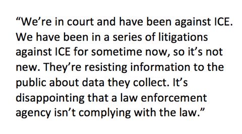 #BREAKING: Statement from Susan Long, co-directer of Transitional Records Access Clearinghouse on the lawsuit.