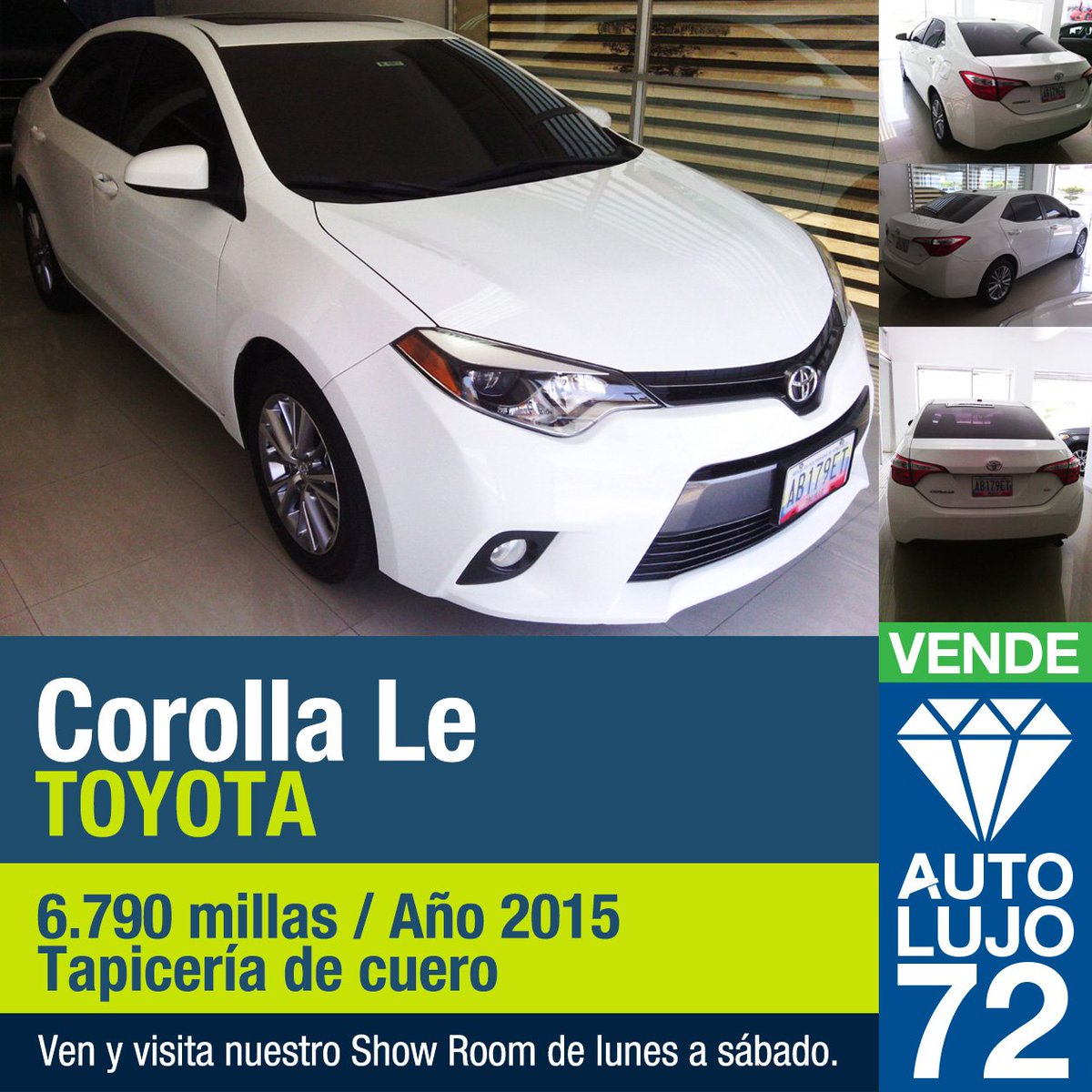 autolujo72's tweet photo. #toyota #corolla
COLOR: BLANCO / AÑO: 2015 / 6.790 MILLAS / TAPICERÍA: CUERO
Para precios visítanos o contáctanos! https://t.co/6wXn6OYdLE