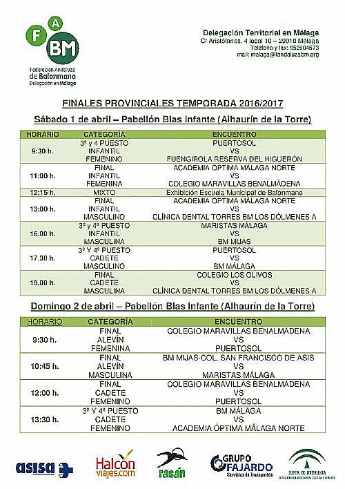 Llegan las Finales y partidos por el 3° puesto de las ligas alevín, infantil y cadete. Buena suerte a los clasificados en esta ultima cita.