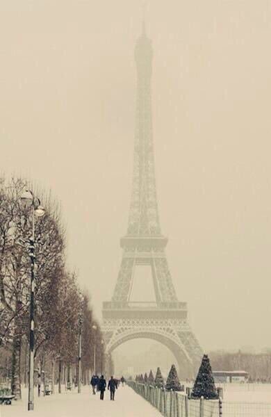 Una caminata en París bajo la nieve, algún día.