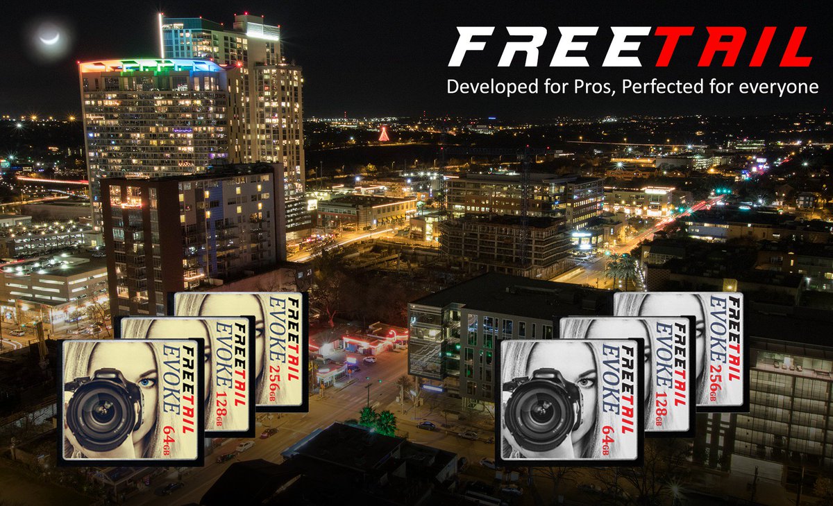 FreeTailTech's tweet photo. FreeTail's award winning #Evoke #CompactFlash cards are now available on amazon! Starting at $49.50. https://t.co/7f7onsJSVh https://t.co/jAj5ZXUNLZ