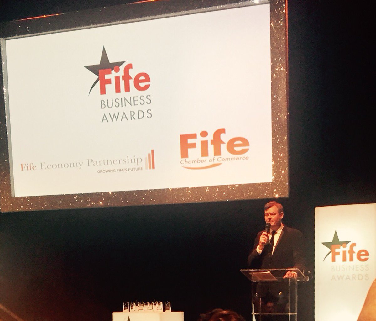 theadamsonStA's tweet photo. @FifeChamber #awards #host @GrantStottOnAir #good luck to all the #finalist, #thank you #sponsors great night #rotheshall #greatnightout https://t.co/2LtoKBtRVH