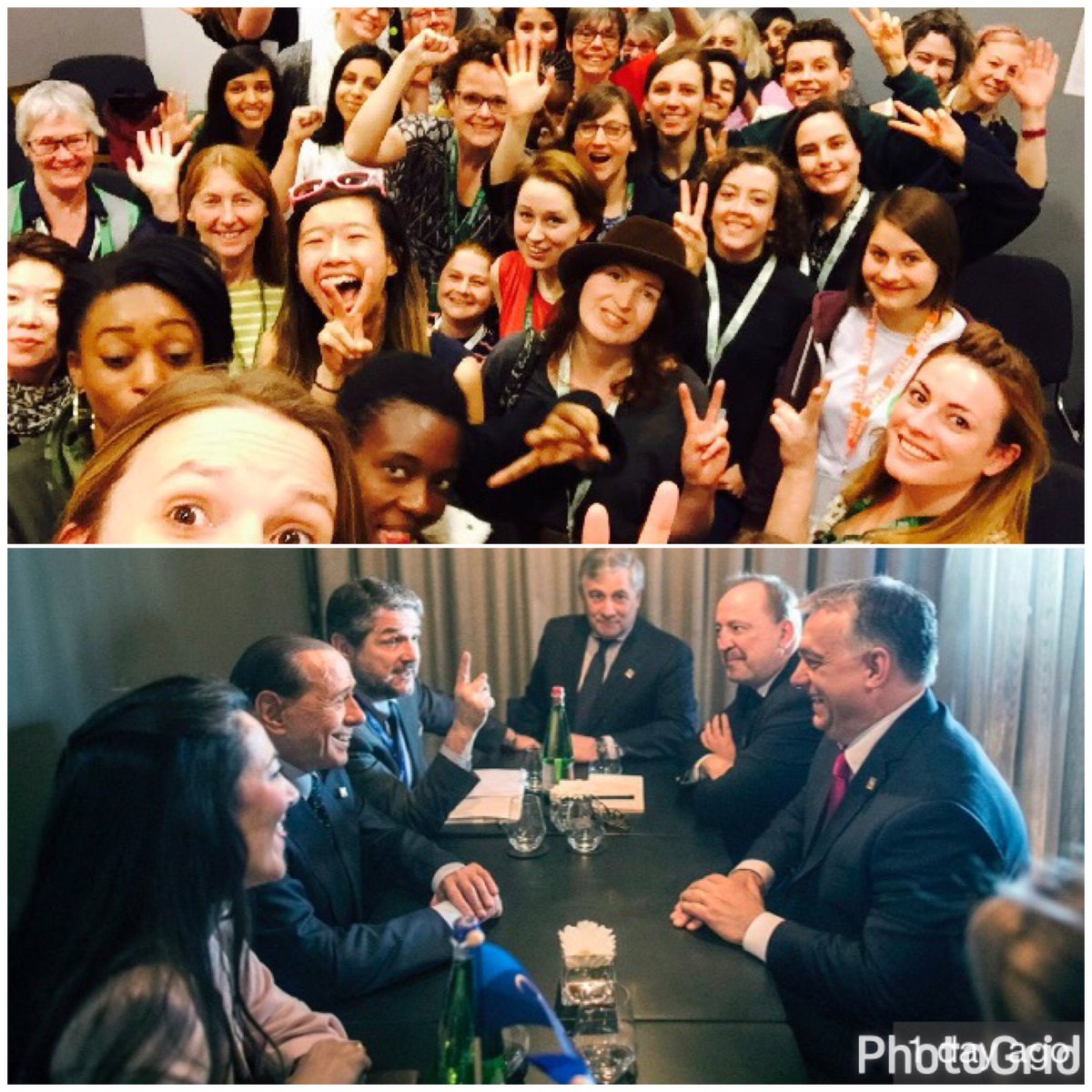 Spot the difference: up today's #Greens2017, down yesterday's Conservatives in the European Parliament #feministsuperpower