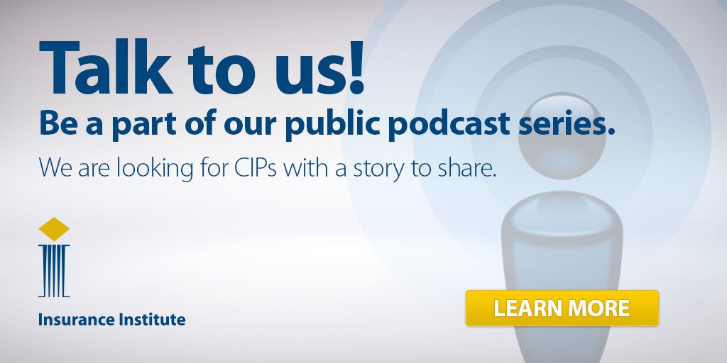 InsuranceInsSK's tweet photo. What’s your story? The Institute is looking for interesting CIPs to take part in a public podcast series. More at, https://t.co/qWXCzkHXq2 https://t.co/5zU41h8XPr