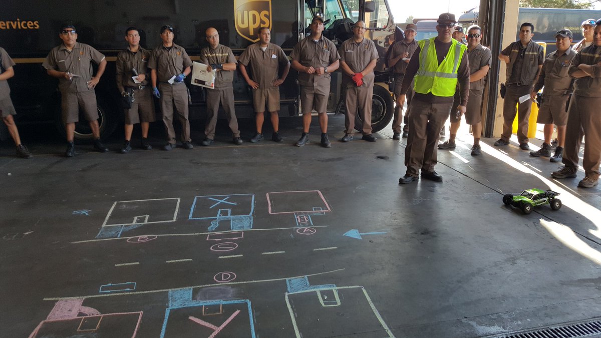 El Paso West parking demo, using a remote control truck to demonstrate locations.
