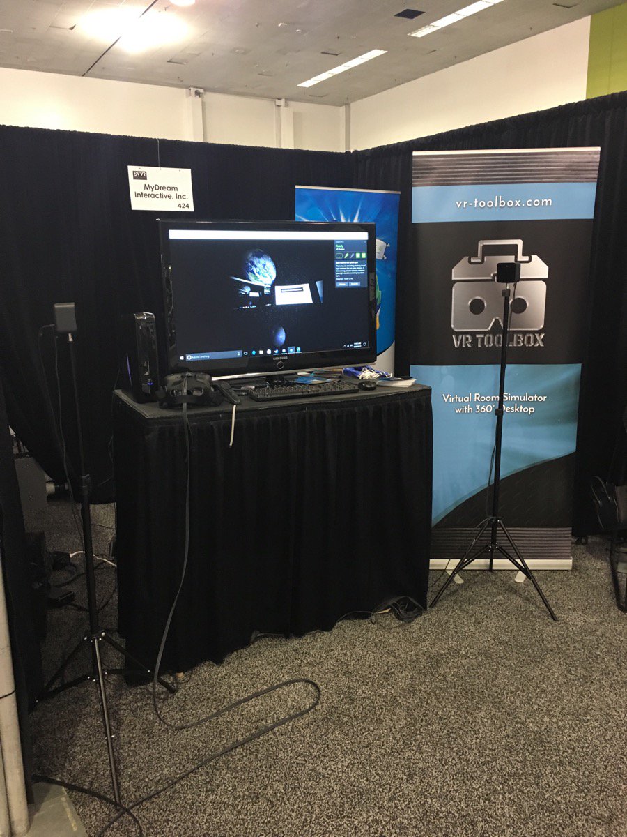 mydream's tweet photo. Final day of #SVVR2017 going strong! #VRToolbox has been a huge hit - try it yourself at booth 424! https://t.co/77aCxgNozF
