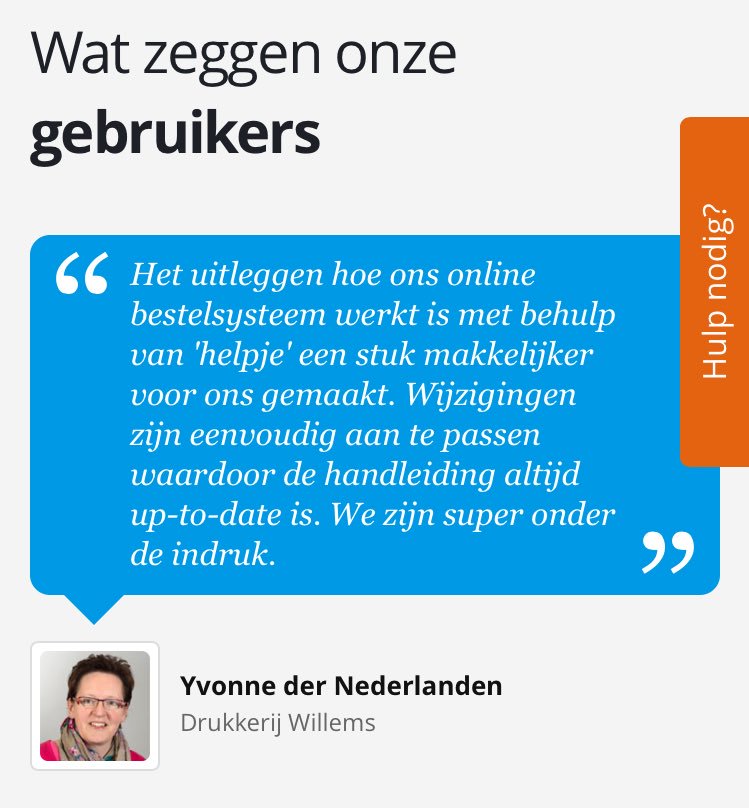 Wat zeggen onze gebruikers van de applicatie. #review #conversie #applicatie helpje.nl