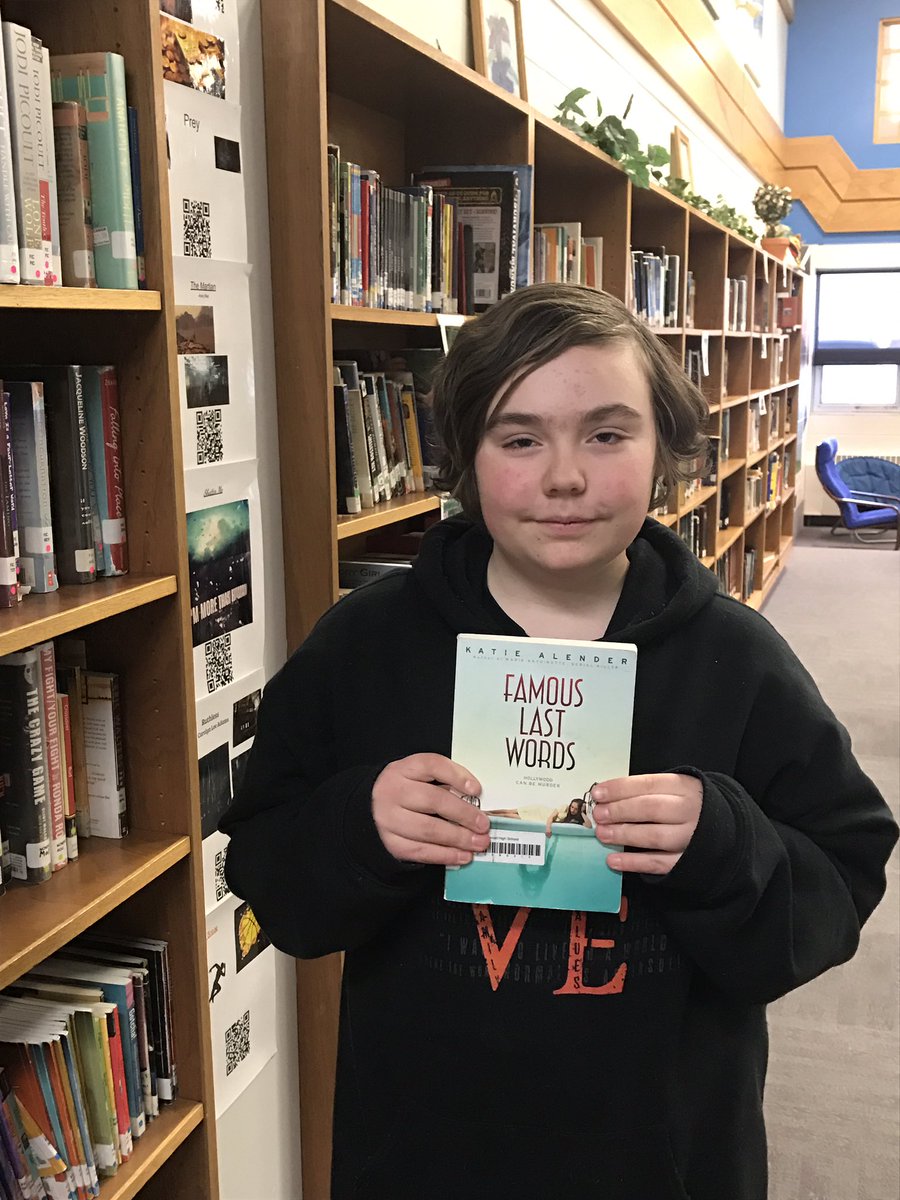 SusanFry2's tweet photo. Seanna chose this book because she had read "The Dead Girls of Hysteria Hall" and loved it. #shslibrary #lskysd #shsstaffplc #booklove https://t.co/YDdV7ySdAT