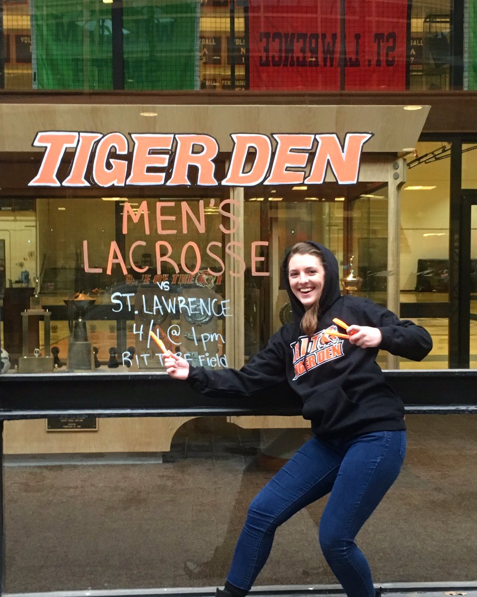 RITTigerDen's tweet photo. You miss #RITTigerDen, don't sweat it because we're back TOMORROW at 1PM! Support your @RITMensLax team at the turf field! #GettotheGame https://t.co/9xOEOUQkbO