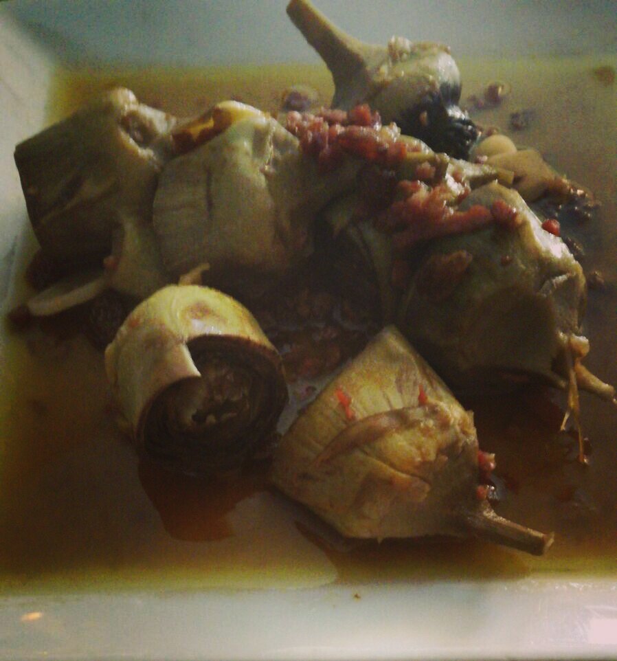 triniagg's tweet image. CORAZONES DE ALCACHOFAS AL PEDRO XIMENEZ, CON JAMÓN #verdura #cocinallenadesabor #platosexquisitos #Benalmádena