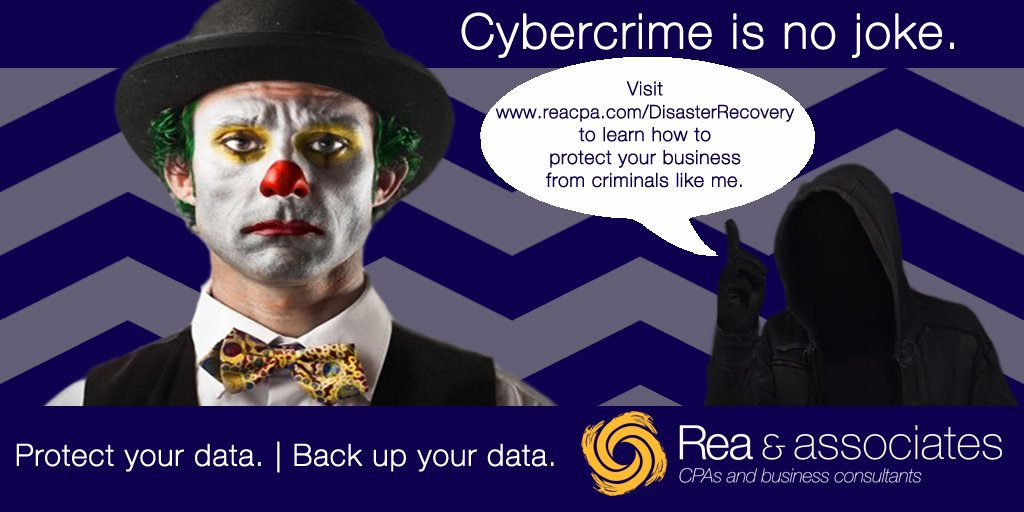 ReaCPA's tweet photo. Don’t be an #AprilFool! Risks to your data are no joke. #worldbackupday #worldbackupday2017
https://t.co/7RjtbmFEcq https://t.co/IAR08FXlwE