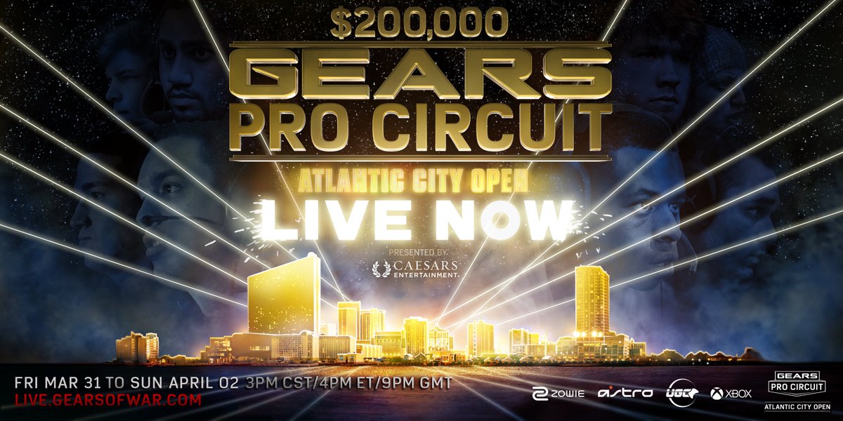 GearsEsports's tweet photo. LIVE NOW: The $200,000 Gears Pro Circuit presented by Caesars kicks off from Atlantic City. Watch &amp; win for prizes: https://t.co/6Rp7mmxTzQ https://t.co/PGLoJbaJZ0