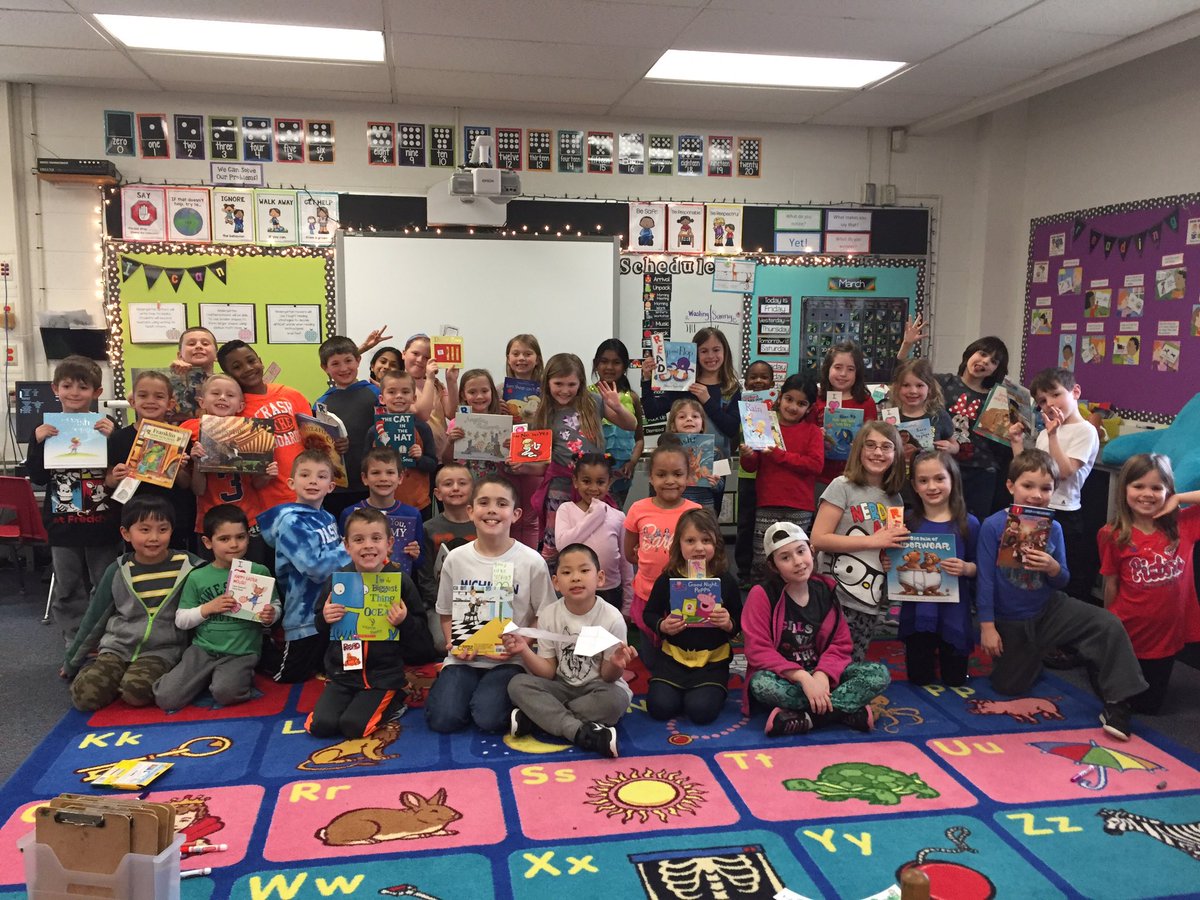 I am so proud of these awesome students for practicing taking care of others by donating over 30 books to children in need! 📚💙 <a href="/MrsSzerlag/">Jackie Szerlag</a>