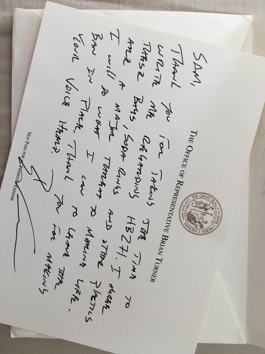sustainablesam_'s tweet photo. UPDATE! Rep. Brian Turner will vote no on HB 271! Thank you for the letter and for recognizing the dangers of plastic bagsโป๏ธ๐บ๐ธ #writeyourrep https://t.co/6vyw6gOtGv