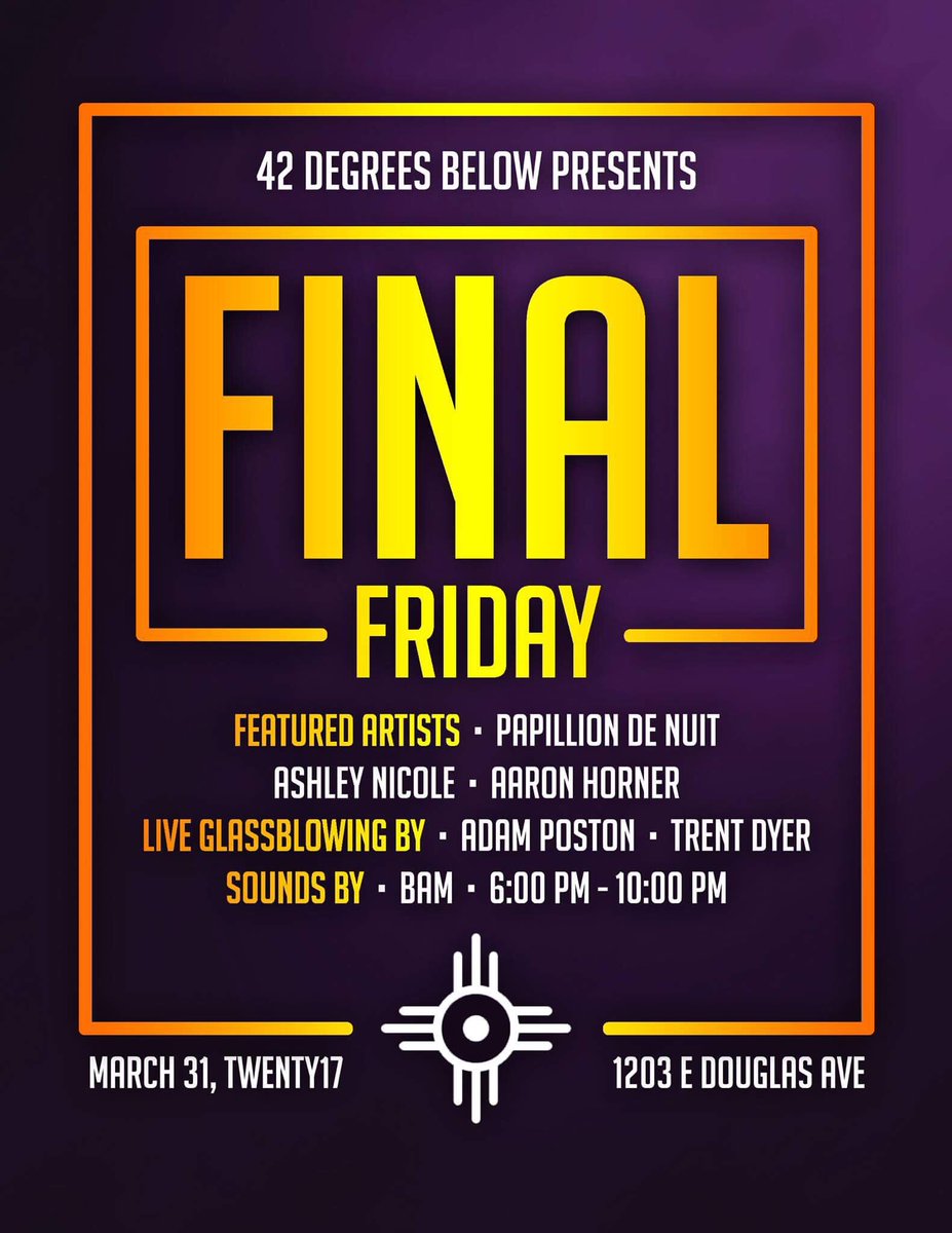 Come hang with us today! Open till 10pm! #FinalFriday #42below