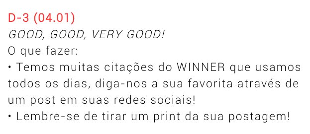 TeamWINNERtrad's tweet photo. [#PROJETO] D-3 'Desafio dos 10 dias'! 
"GOOD, GOOD, VERY GOOD" 
Poste os seus quotes favoritos do WINNER! 
#Incles4WINNER https://t.co/Tc0wUJ7KSZ