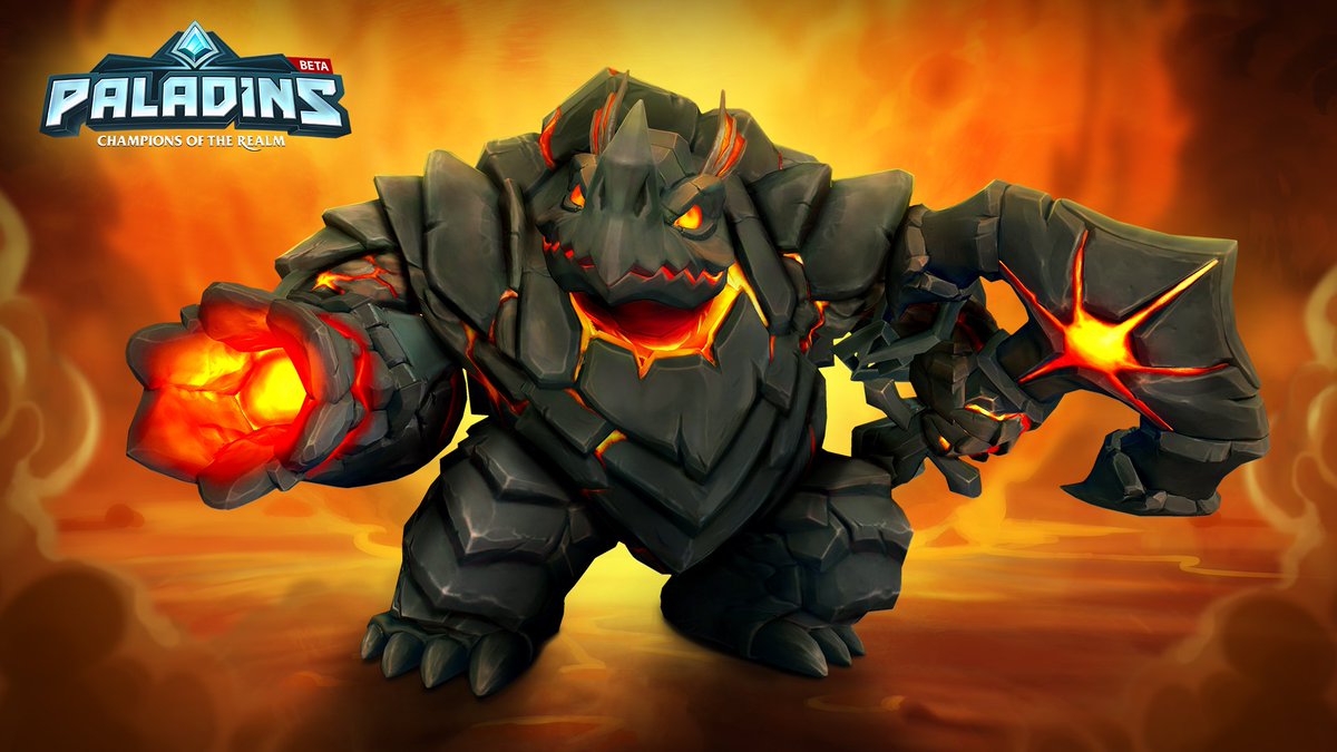 Melt through the competition with Volcanic Makoa, unlocked for everyone who hits level 30 during Beta! twitch.tv/paladinsgame