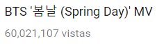 kim_seagull98's tweet photo. Adivinen quien ya llego a los 60M 🎉🌸🔍😄🔎💜
#SpringDay60M #BTS https://t.co/79EouTPIs0