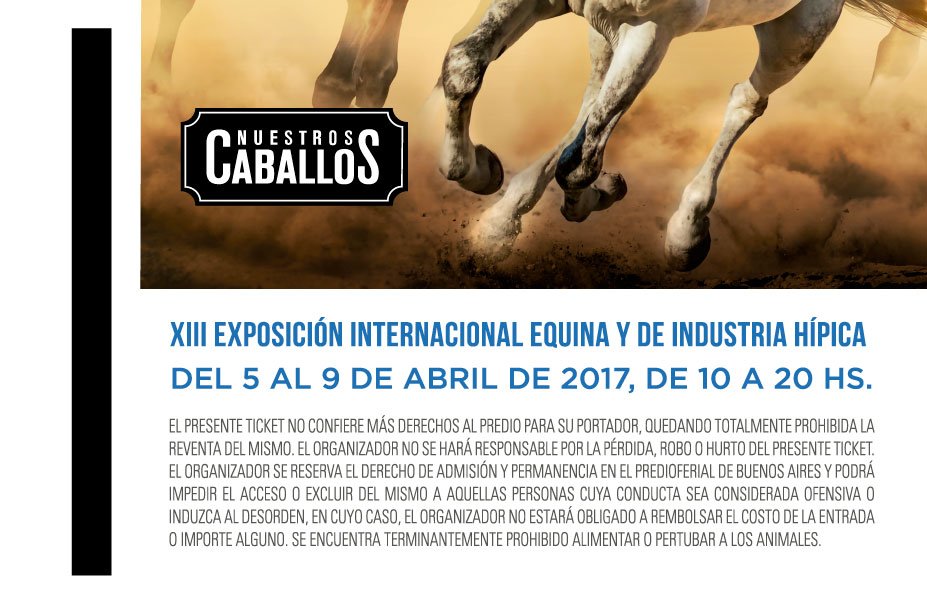 ¡No te quedes afuera! Conseguí las entradas para #NuestrosCaballos en boletería, Av. Sarmiento 2704 #PasiónEnMovimiento