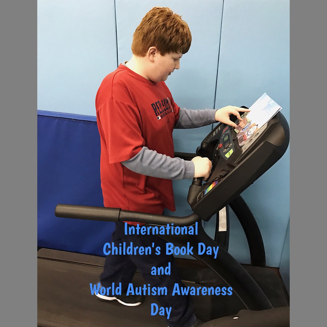 BirchtreeNH's tweet photo. One of #BirchtreeNH's students recently enjoyed Thomas the Tank Engine while walking on the treadmill! #ICBD2017 #AutismAwarenessDay2017 https://t.co/dVpB8tb2Qg