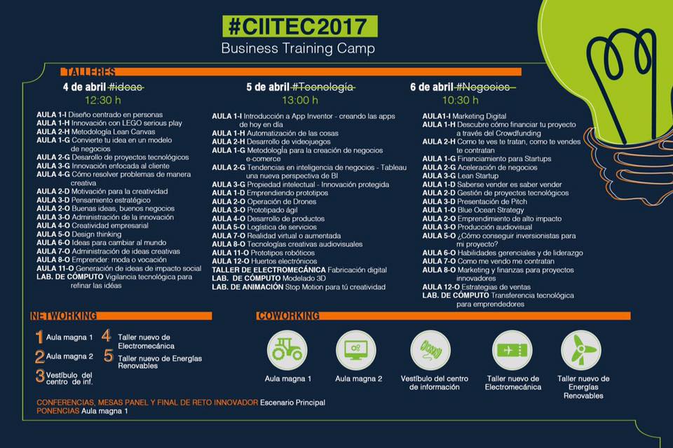 SoyVictorCamara's tweet photo. Del 4 al 6 de abril en el @tecprogreso se realizará el #CIITEC2017 y aquí parte del programa https://t.co/8YgmUTiQlF https://t.co/QpFHg2YvSj