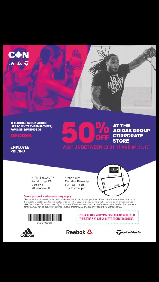 adidas corporate store woodbridge coupon 2019