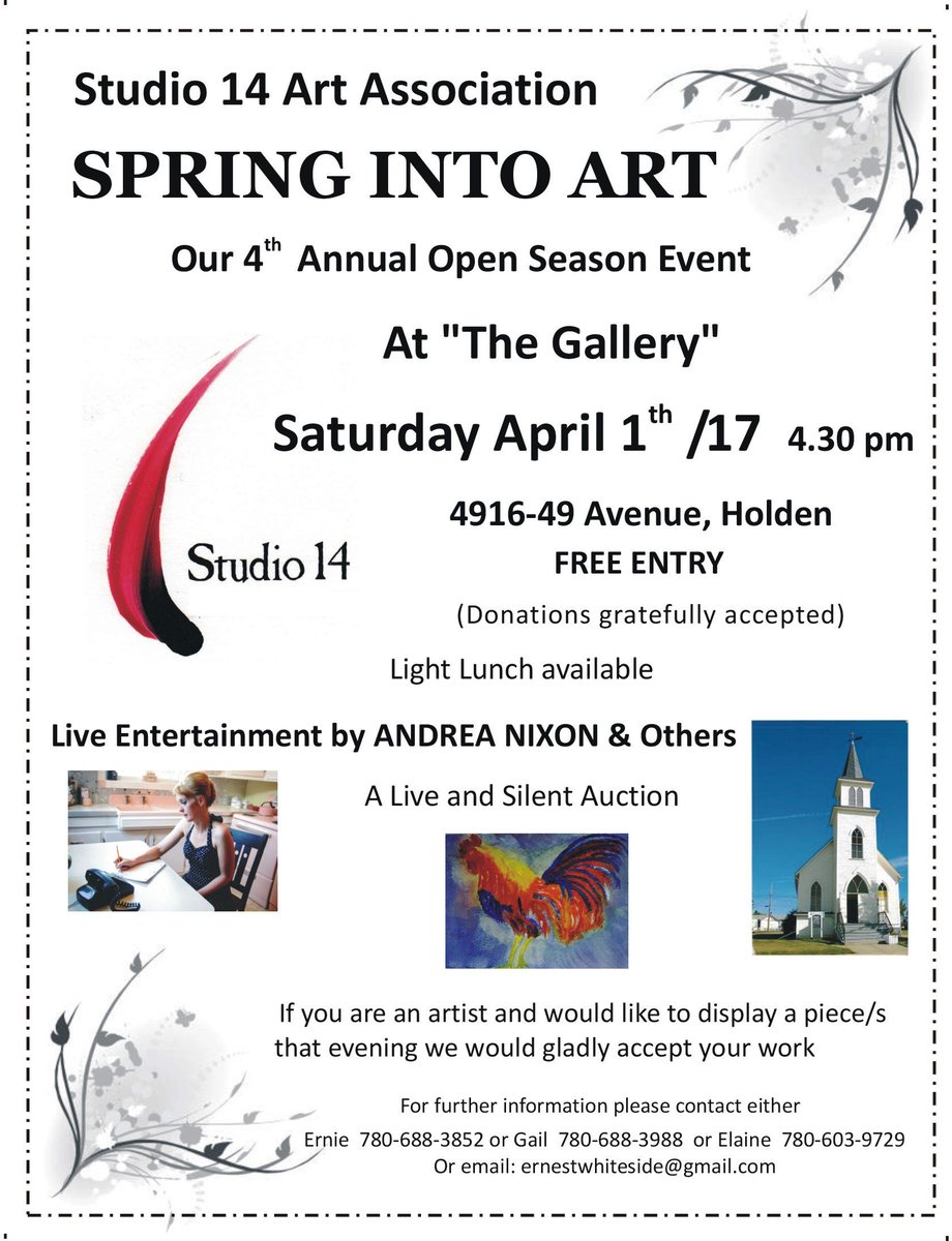 Great event in Holden - see <a href="/AndreaNixonSong/">Andrea Nixon</a> perform, enjoy art, food, fun at The Gallery
