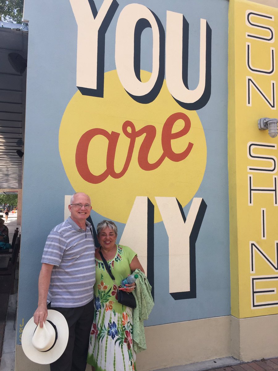 tourstp's tweet photo. Great tour today of #thesunshinecity with Angela &amp; Steve from Connecticut! #walkingtours  #tourstpete  #stpetersburg #stpete #revb #tourstp https://t.co/H00C6qsF0K