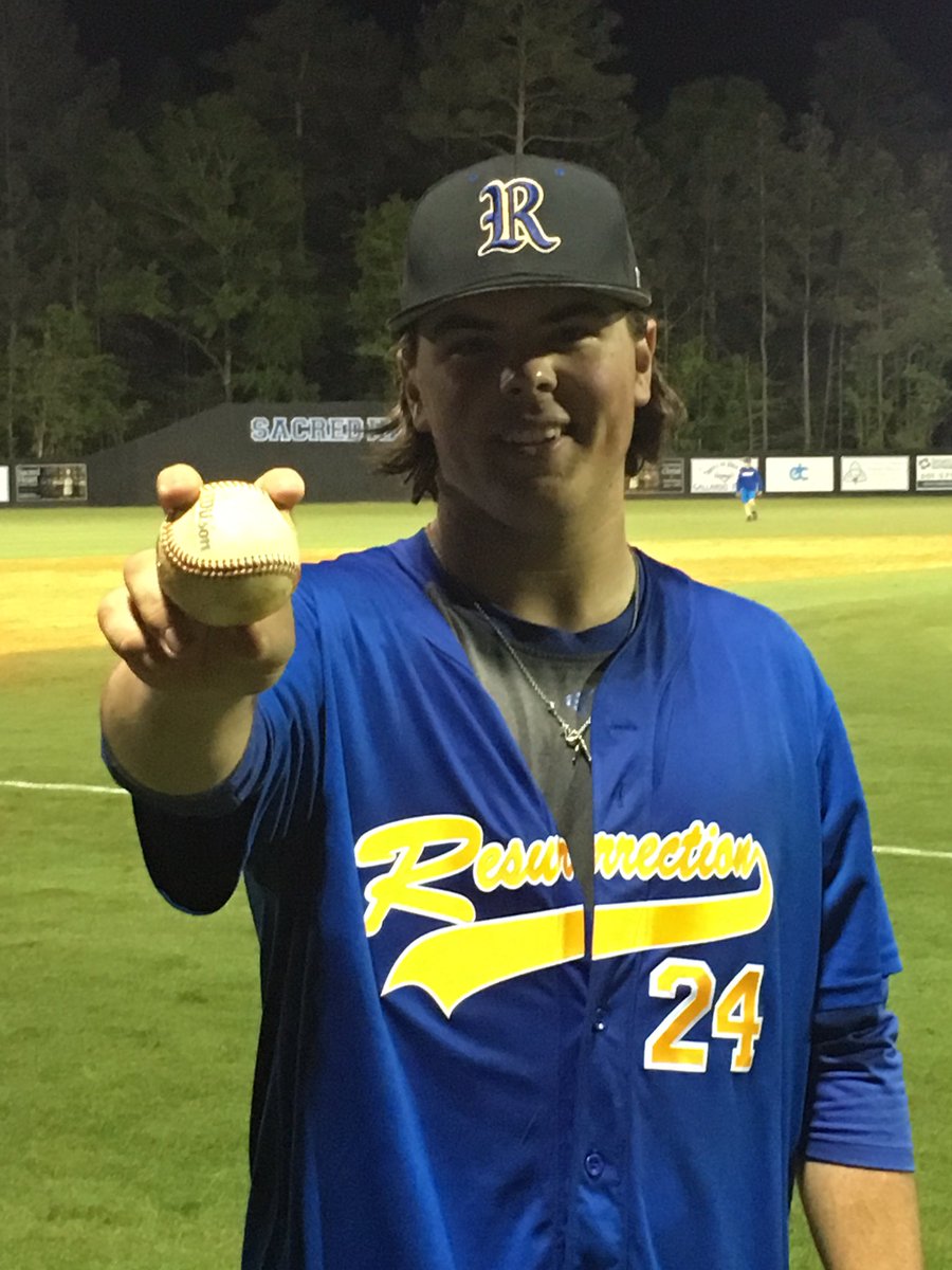 baysoxbbacademy's tweet photo. BBA's 2020 Elijah Watts with a dominate no-hitter &amp; 10k performance tonight for Resurrection High School. Congrats E!
#brightfuturehere https://t.co/OwmOodnwjB
