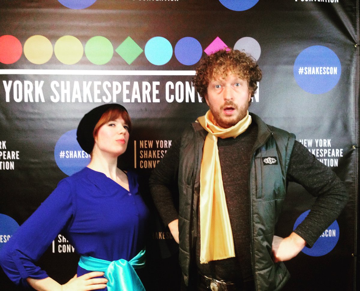 JonLPeacock's tweet photo. So fun to play#SirAndrew to Alana's #Viola in #TwelfthNight (Act III) for #FiveWaysShakespeare at #ShakesCon #Shakespeare https://t.co/wPptxql9Jj