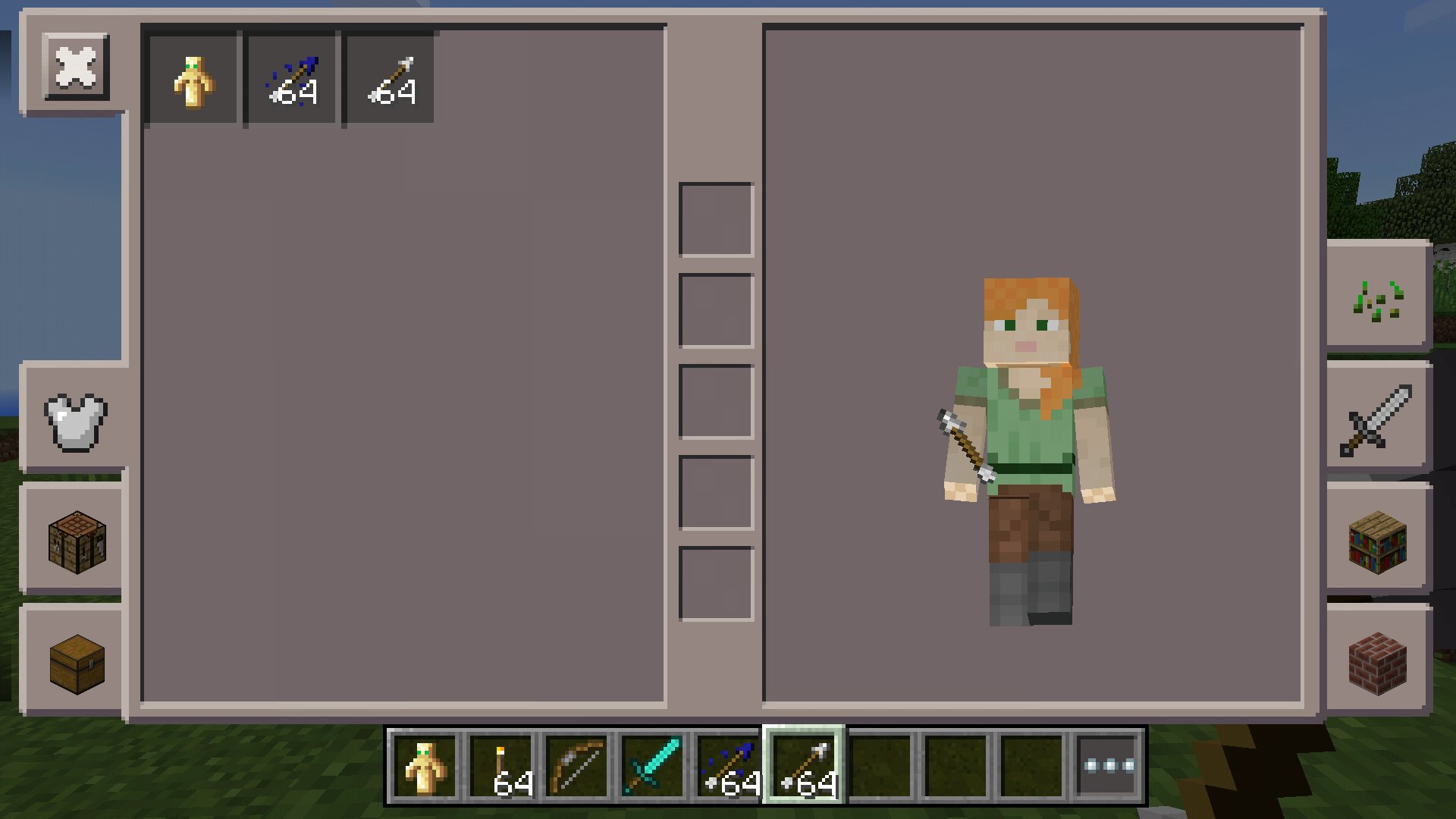 とかさん オフハンドスロットが追加されました 機能は限定的ですが一応動いてくれます 限定的というのは 持てるものが限られているということです 松明は持てないということ マイクラpe マイクラpeアプデ T Co Md43nlyha9 Twitter