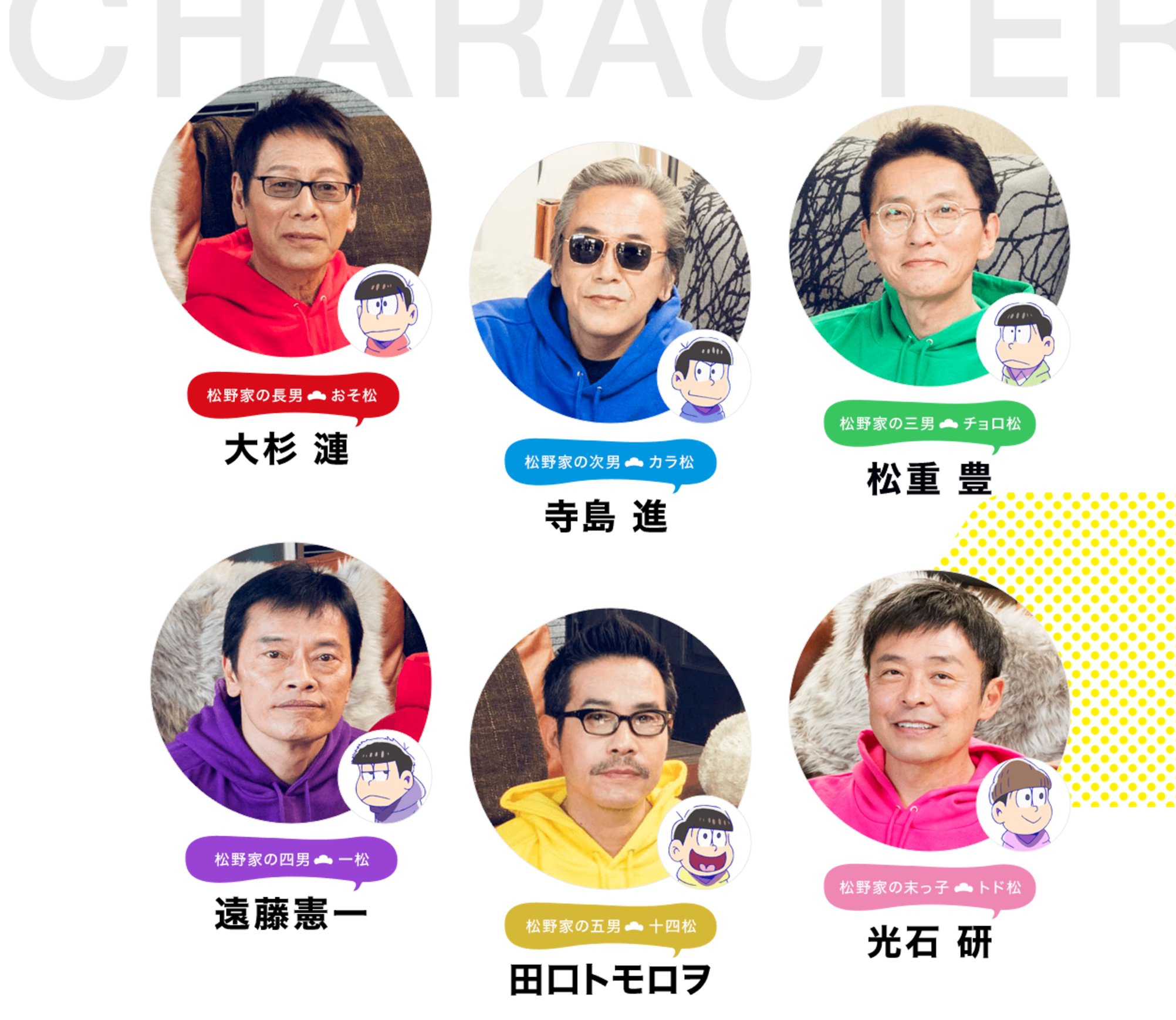 おそ松さん速報 エイプリルフール おそ松さん公式サイトのトップページがバイプレイヤーズが演じる６つ子に おそ松さん の30年後をバイプレイヤーズが演じる 実際に観たいという声もあがっています T Co Vcqqz9sfjw おそ松さん