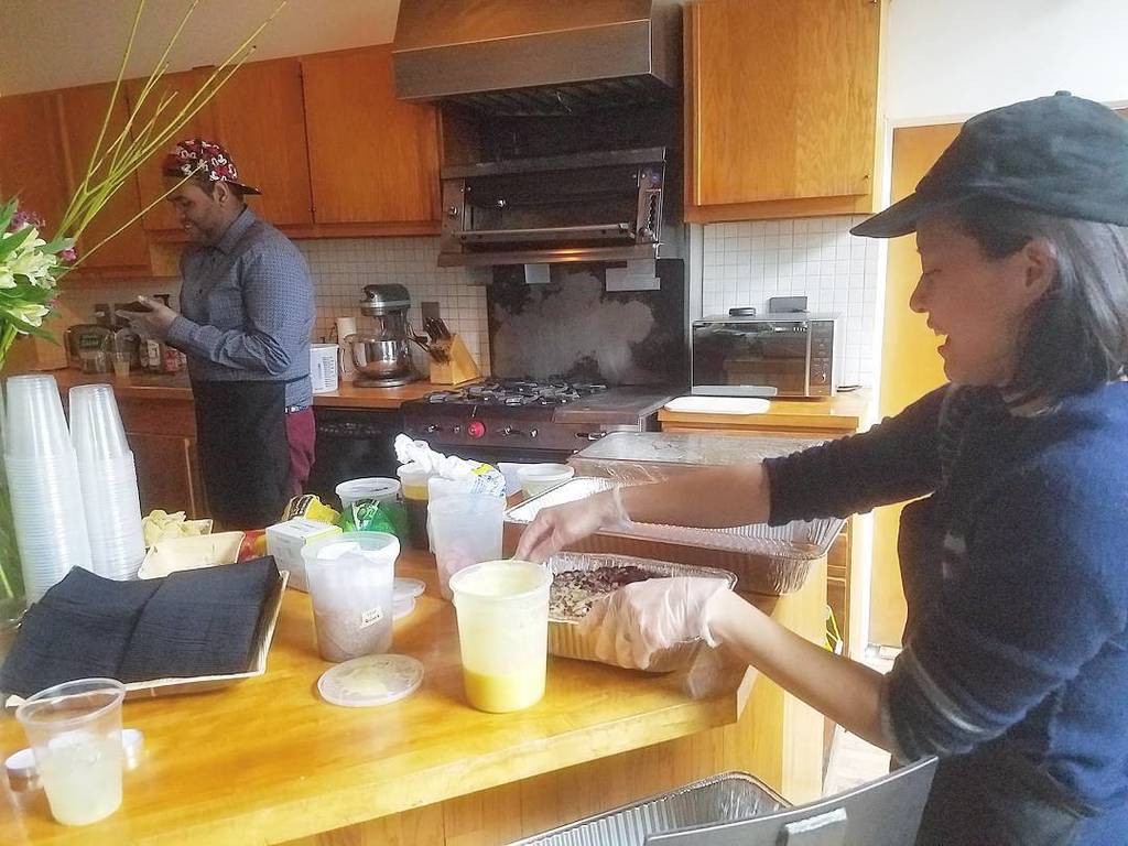 karstenztc's tweet photo. The @heyheycanteen team preparing delicious @yumamifood #godip-inspired canapes at the #Yumami launch party last n… https://t.co/Uvb0x9Vf1F https://t.co/8gO58HoR1s