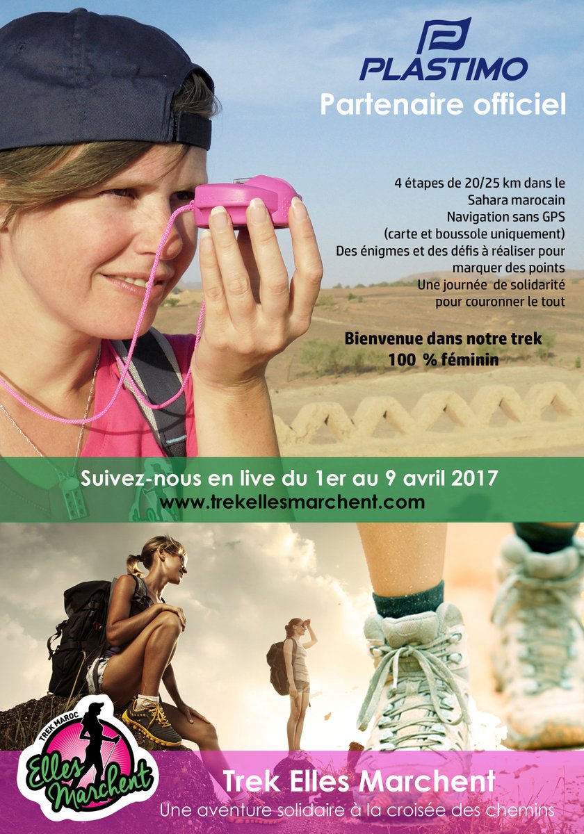 Plastimo's tweet photo. a voir : https://t.co/CHqwh8QXy8 124 Trekeuses prennent le départ demain pour 9 jours dans désert marocain, guidées par #Compas #Iris50 https://t.co/DajBKUfAbz