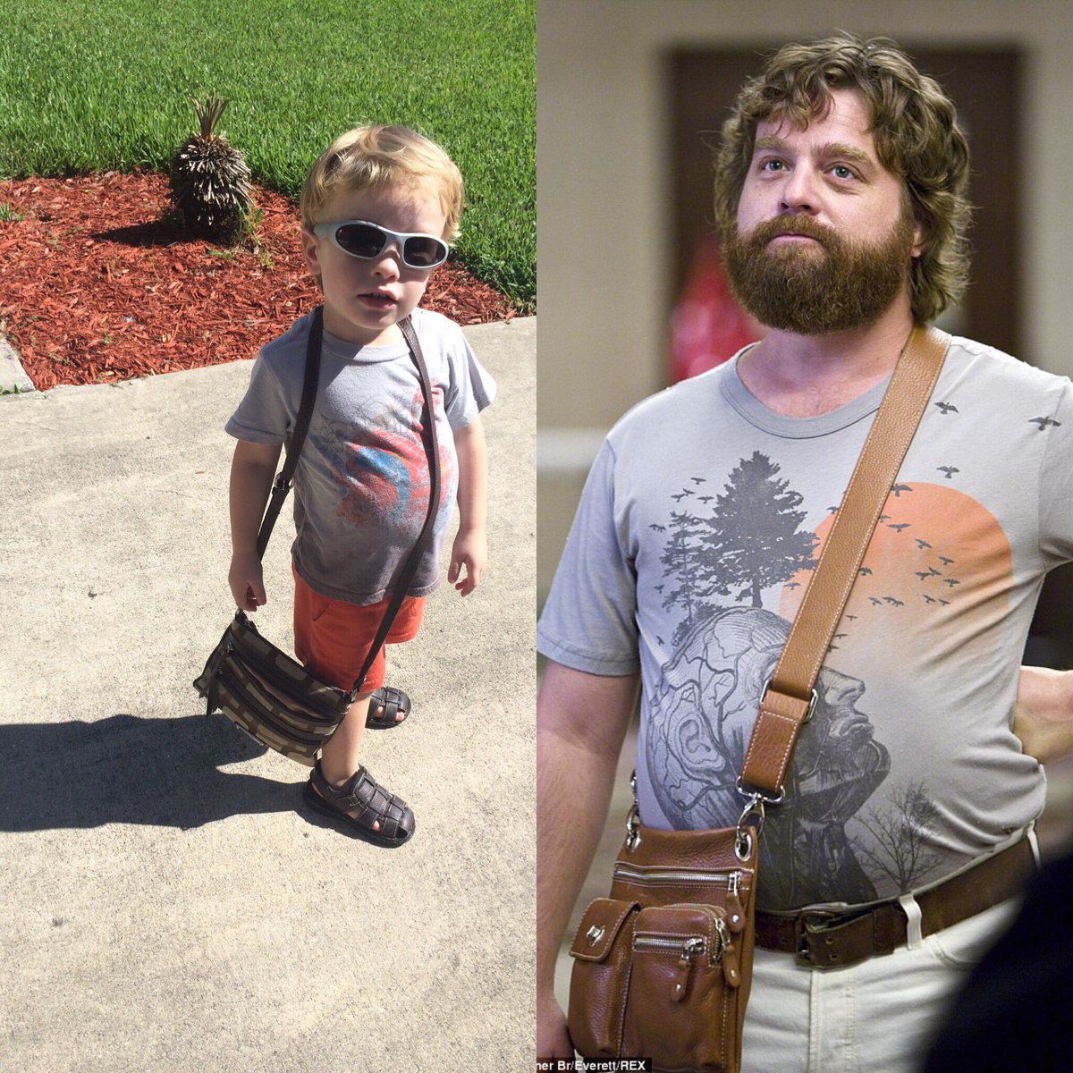 TheMarby's tweet photo. When your son bears a striking a resemblance to @galifianakisz https://t.co/H9o7JilnZs
