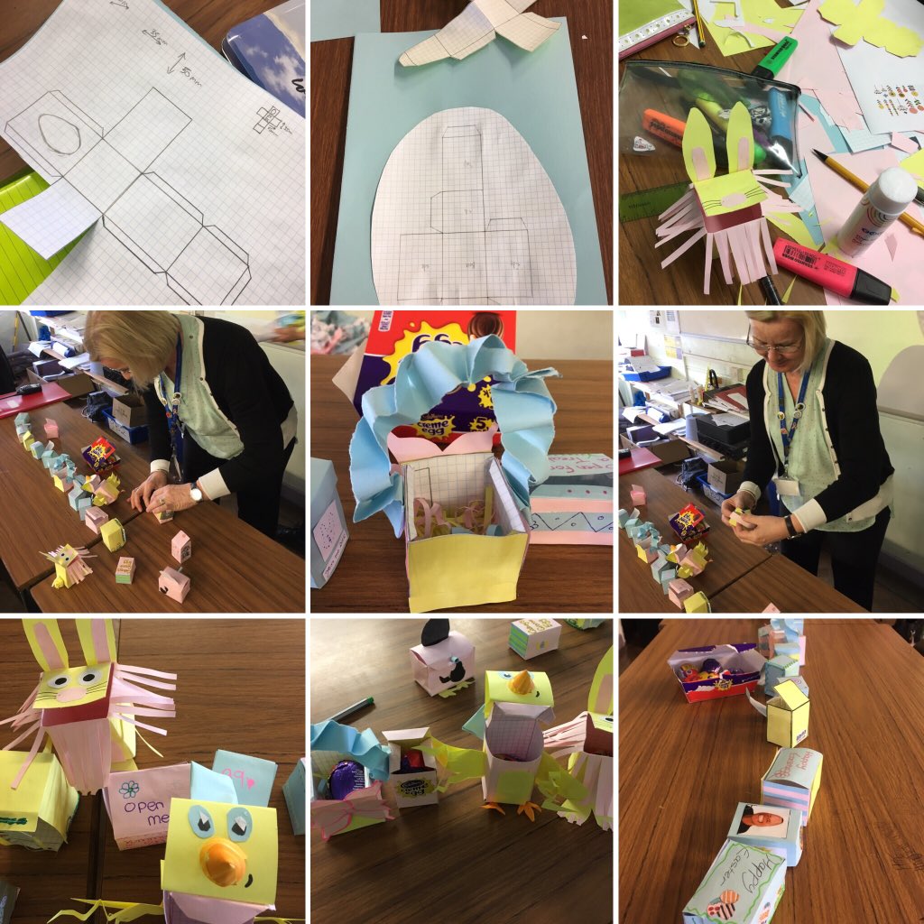 UckColl_Maths's tweet photo. Creating Easter Boxes with Mr Gorman, judged by Mrs Quay!
#easter #easterboxes #uctclearn https://t.co/M3RhinHiJE