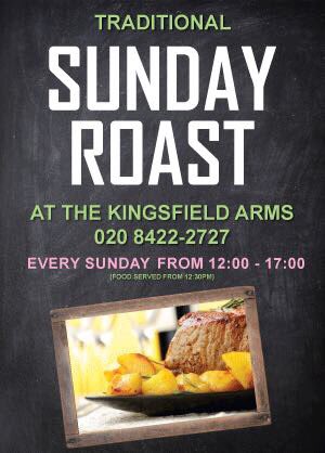 KingsfieldArms's tweet photo. Come along and enjoy a delicious Traditional Roast, this a Sunday from 12:30pm - reserve your table - call 0208 422 2727 https://t.co/Fk4EW4Tr3h