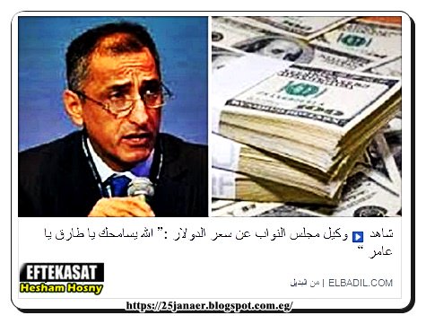 وكيل مجلس النواب عن سعر الدولار :” الله يسامحك يا طارق يا عامر “