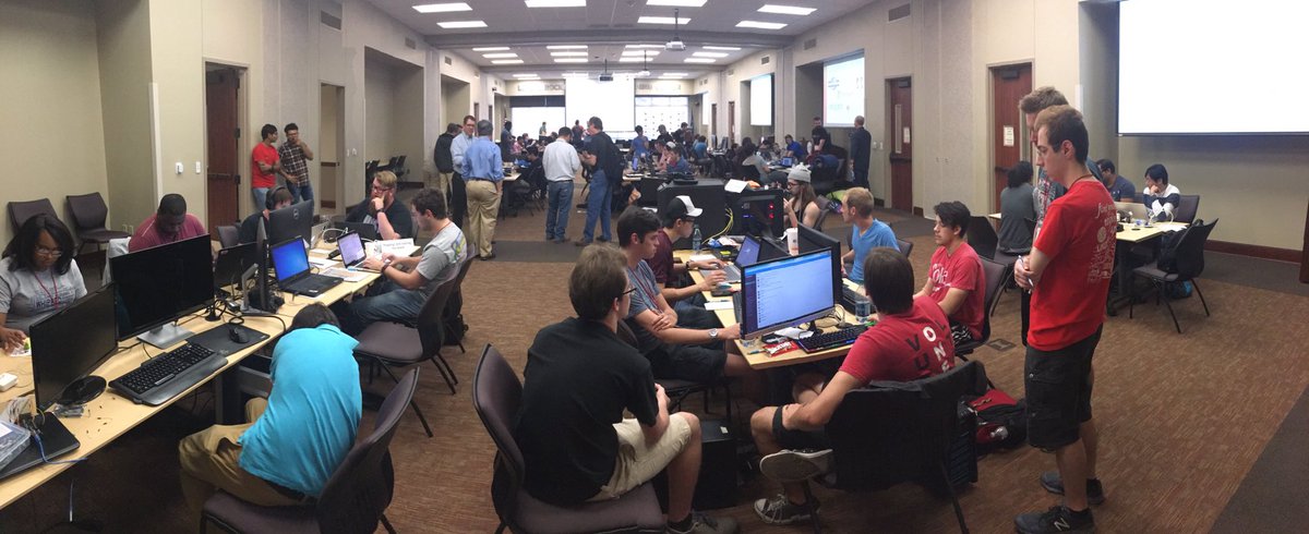 wilabar's tweet photo. Packed house for #CajunCodeFest #SmartCommunity Challenge! Creating #Cajun #CivicTech. #WillCodeForCrawfish #SmartCity https://t.co/6NThlXjvHo