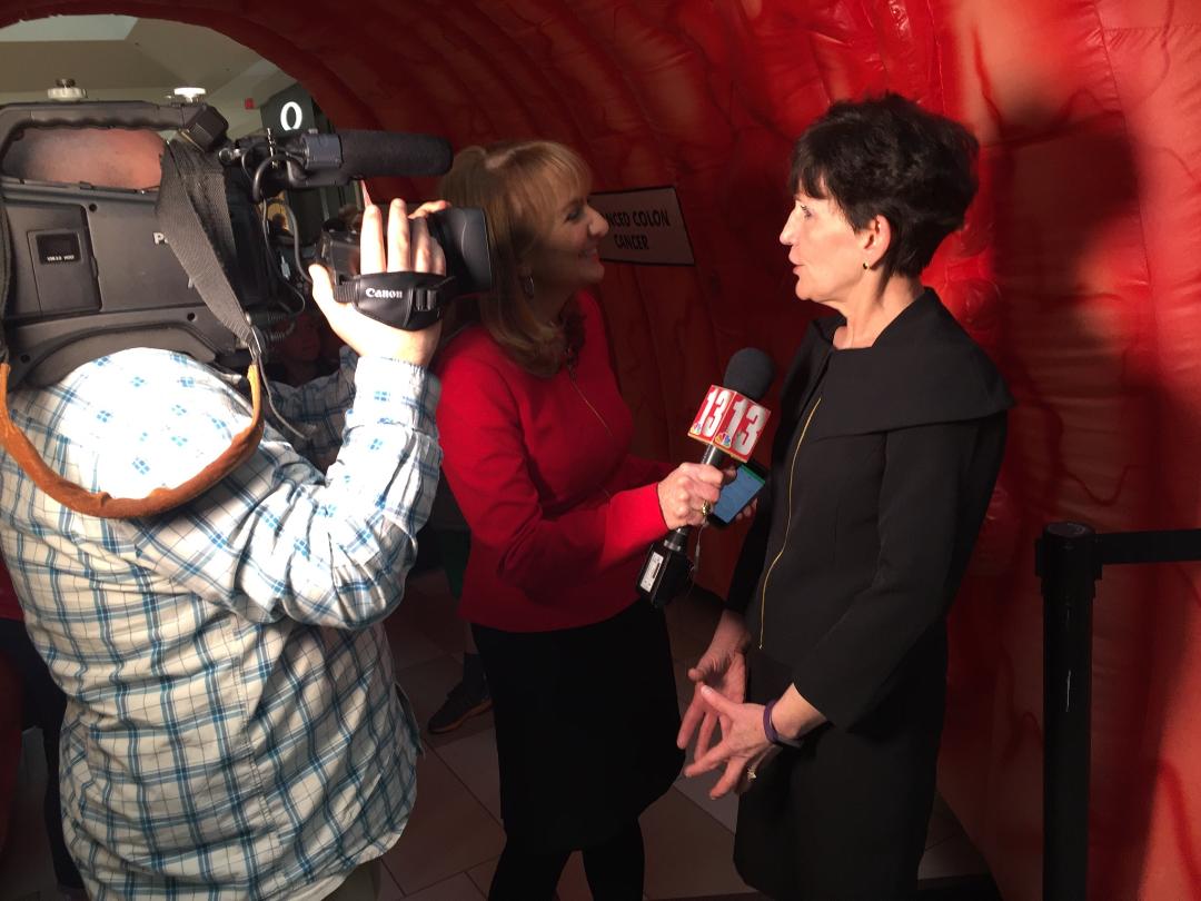 SPHPnews's tweet photo. St Peter's Hospital CEO Virginia Golden speaks with @BenitaZahn today at Journey Through The Body! #JTTB @WNYT #SPHP https://t.co/L0RjChTDsw
