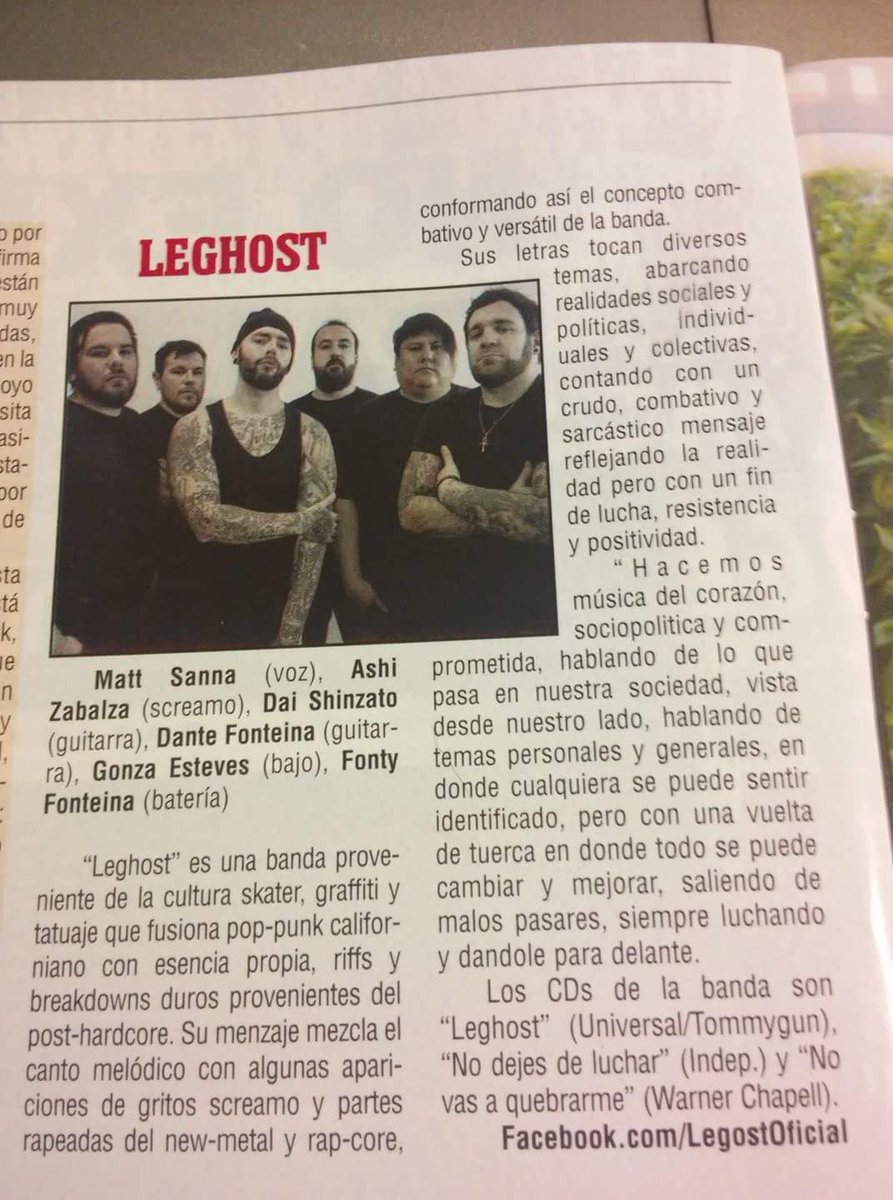 Hola Amigos, estamos muy contentos en anunciar que salimos en la edición 40 de la revista GUITARRA &amp; BAJO!