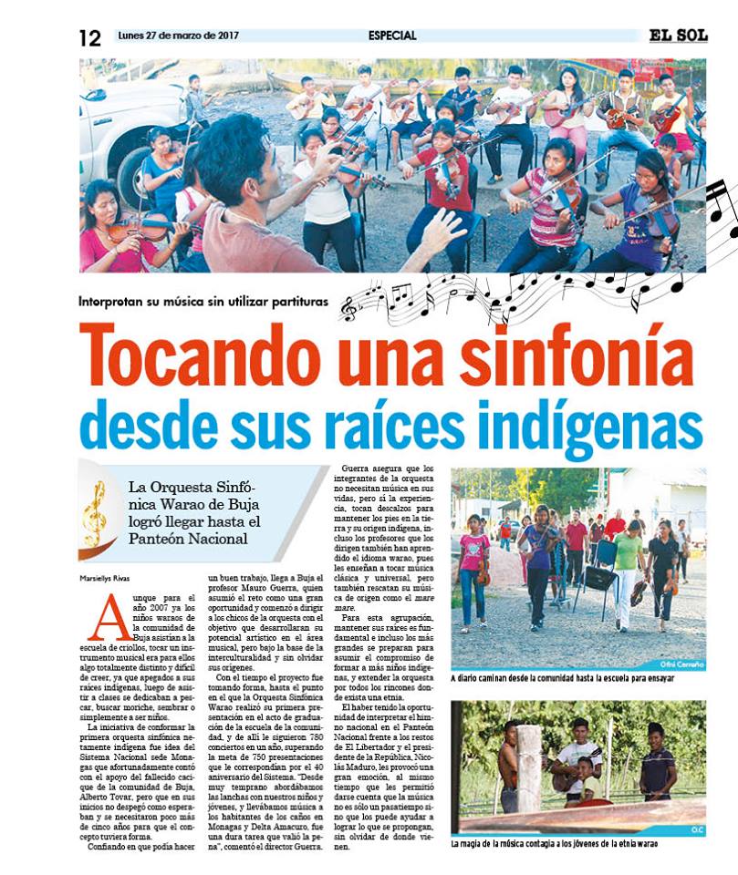 OrquestaWaraoMo's tweet photo. Al #Warao le viene la #Musica desde el vitelo, La experiencia de la Orquesta les permite vivirla y les proyecta desde su cultura. https://t.co/8vHxvQuUug