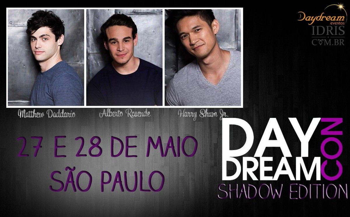 IdrisBR's tweet image. Vem pra #ShadowEdition conhecer @HarryShumJr, @arosende e @MatthewDaddario! @DaydreamBR 
#ShadowhuntersNaNetflix
idris.com.br/eventos/2017/0…